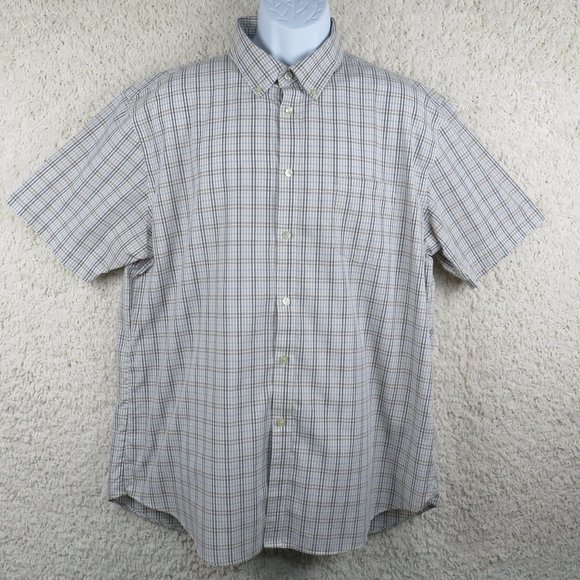 Van Heusen* Men's Short Sleeve Button Down Curved Hem Chest Pocket Shirt~Size XL - Picture 1 of 13